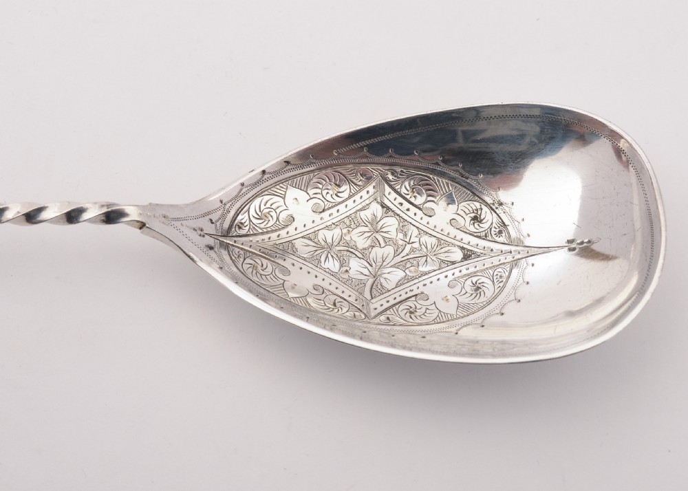 Lovely Edwardian Pair of Glass Handled Salad Servers, Circa 1905 View III