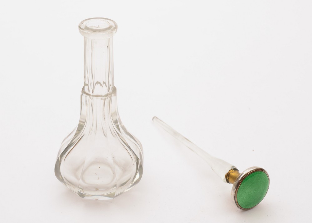Nice Art Deco Enamel Topped Scent Bottle, Circa 1930 View II