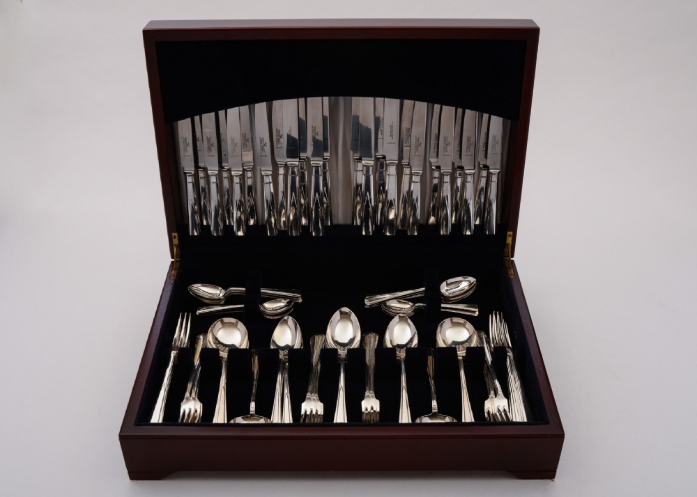 Fabulous Art Deco 94 Piece Silver Plated Canteen, Circa 1930  View II