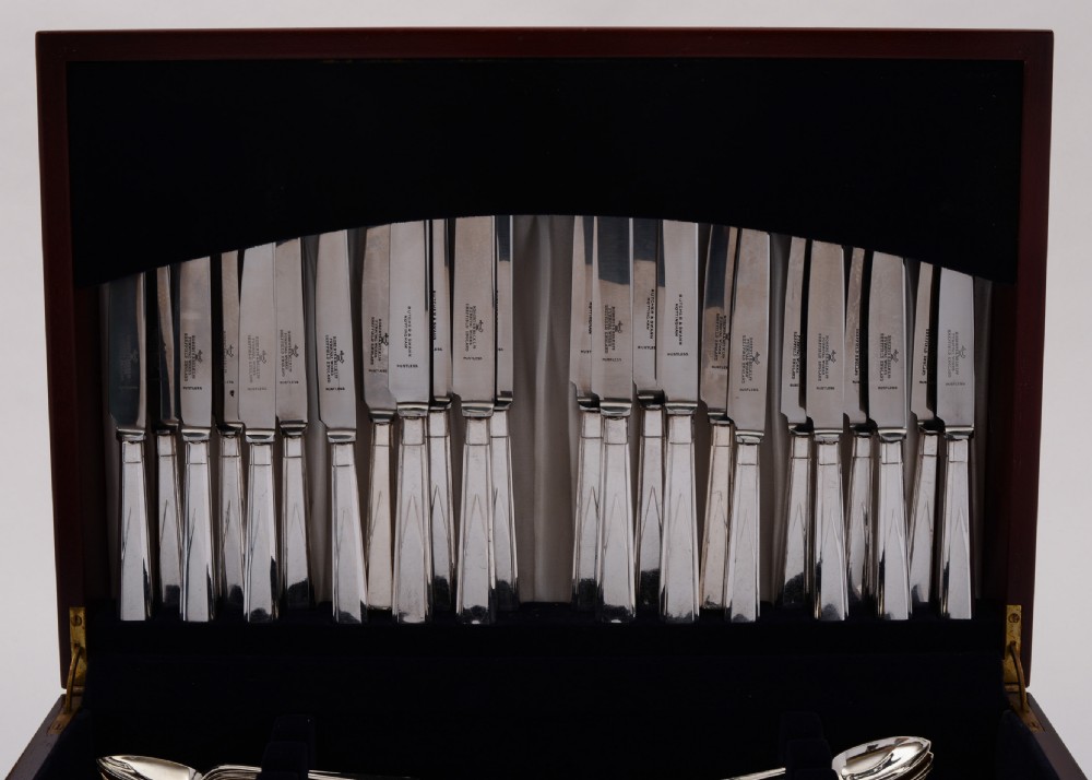 Fabulous Art Deco 94 Piece Silver Plated Canteen, Circa 1930  View III