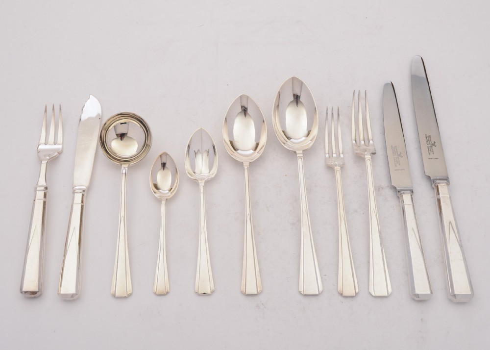 Fabulous Art Deco 94 Piece Silver Plated Canteen, Circa 1930  View IV