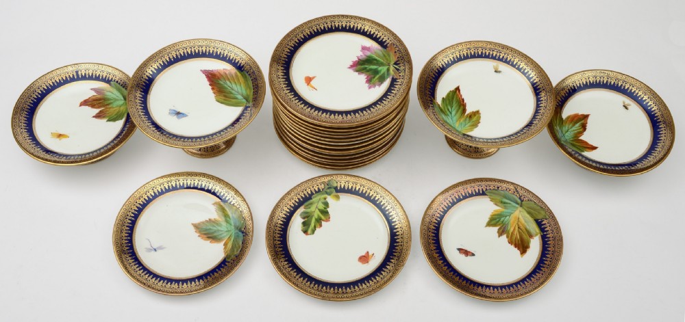 Gorgeous French Porcelain Dessert Set, Circa 1900