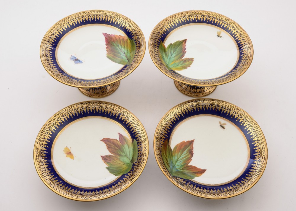 Gorgeous French Porcelain Dessert Set, Circa 1900 View II