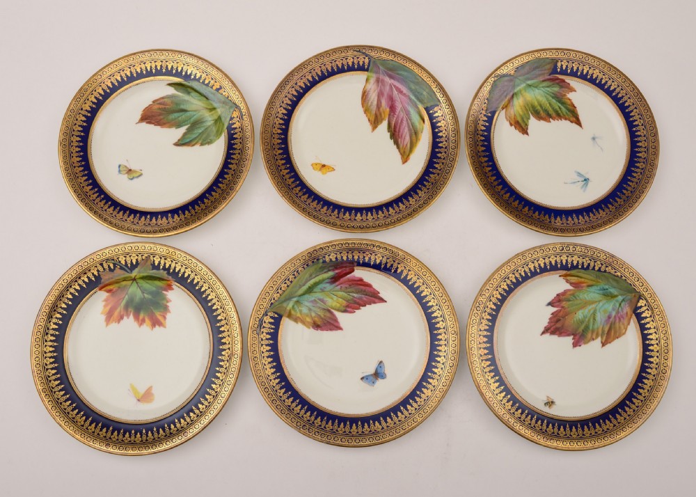 Gorgeous French Porcelain Dessert Set, Circa 1900 View IV
