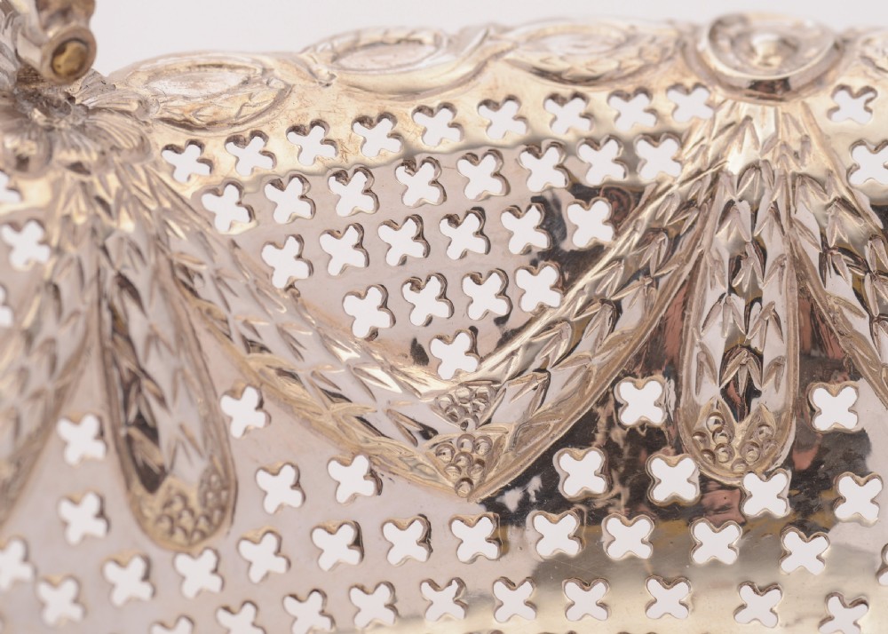 Superb Pair Victorian Silver Baskets  London 1895 View V