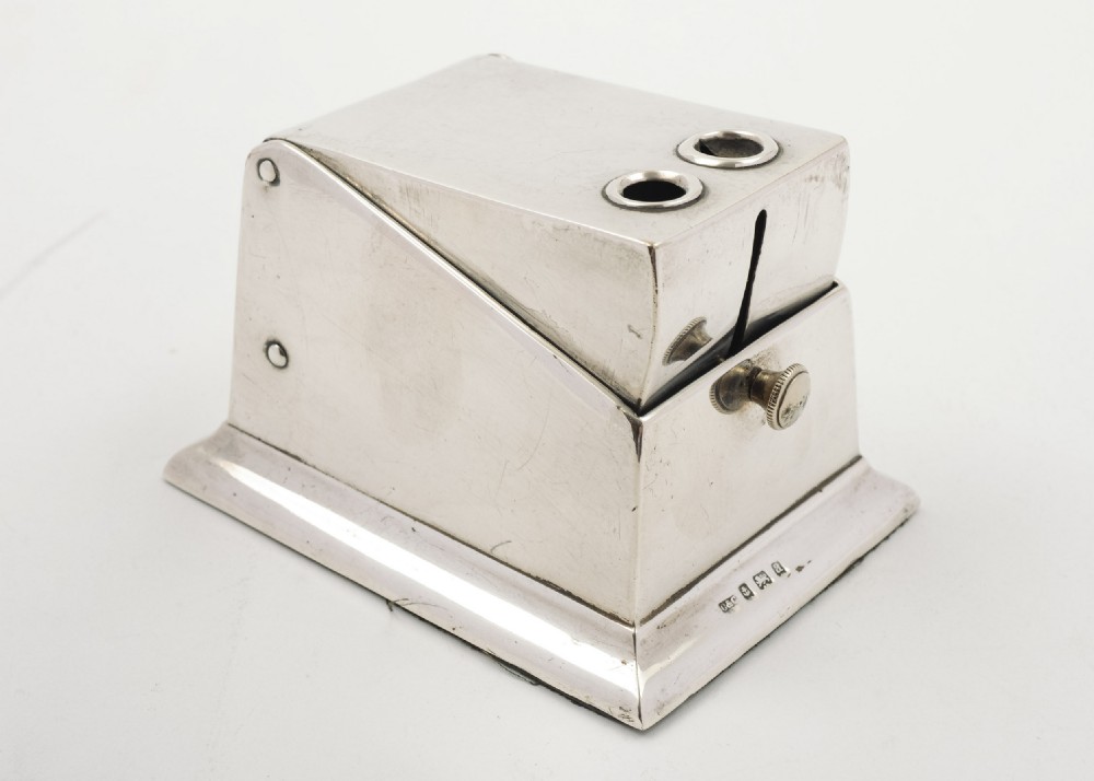 A Good Victorian Silver Table cigar Cutter, Birmingham 1900