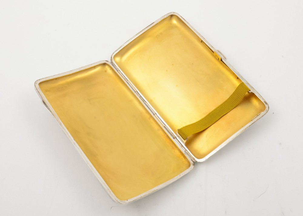 A Lovely Art Deco Silver Cigar Case London 1930 View II
