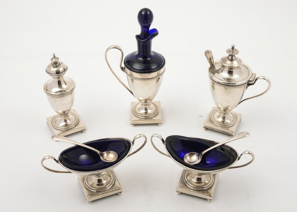 Elegant Georgian Style Cruet Set. Circa 1930