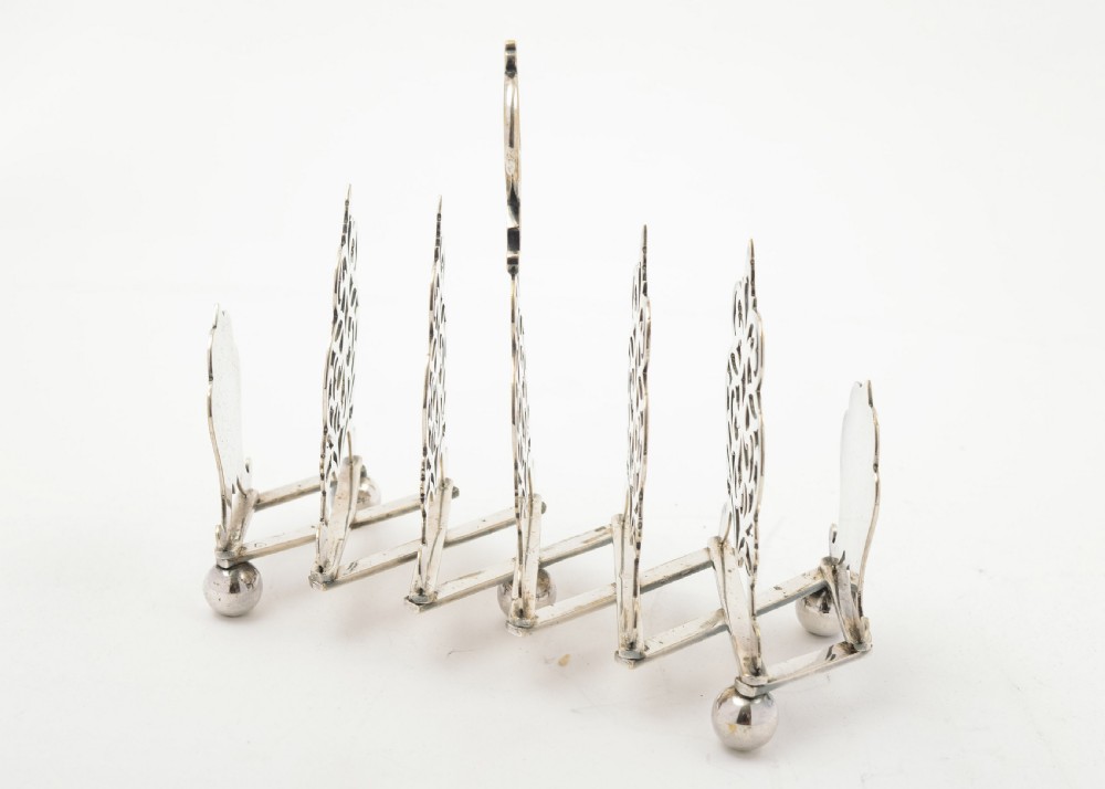 Rare Victorian folding toast rack. circa 1870 View II