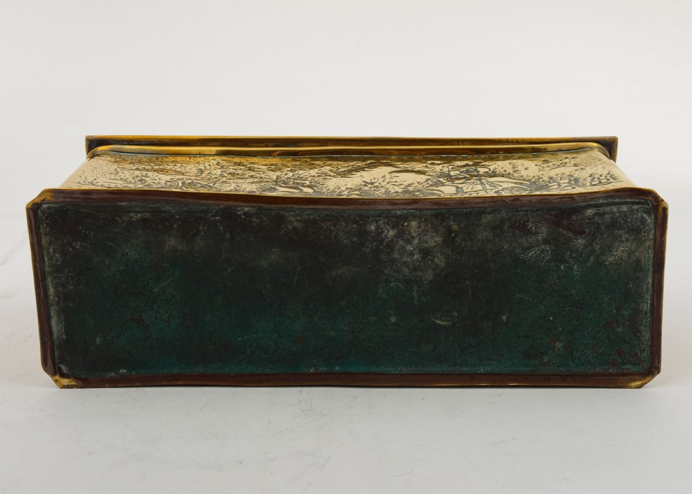 Unusual Arts & Crafts Brass Candle Box. Circa 1900 View IV