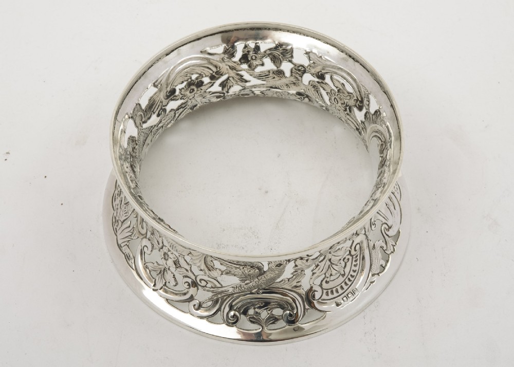 Fabulous Edwardian Irish Style Silver Dish Ring - London 1908 View III