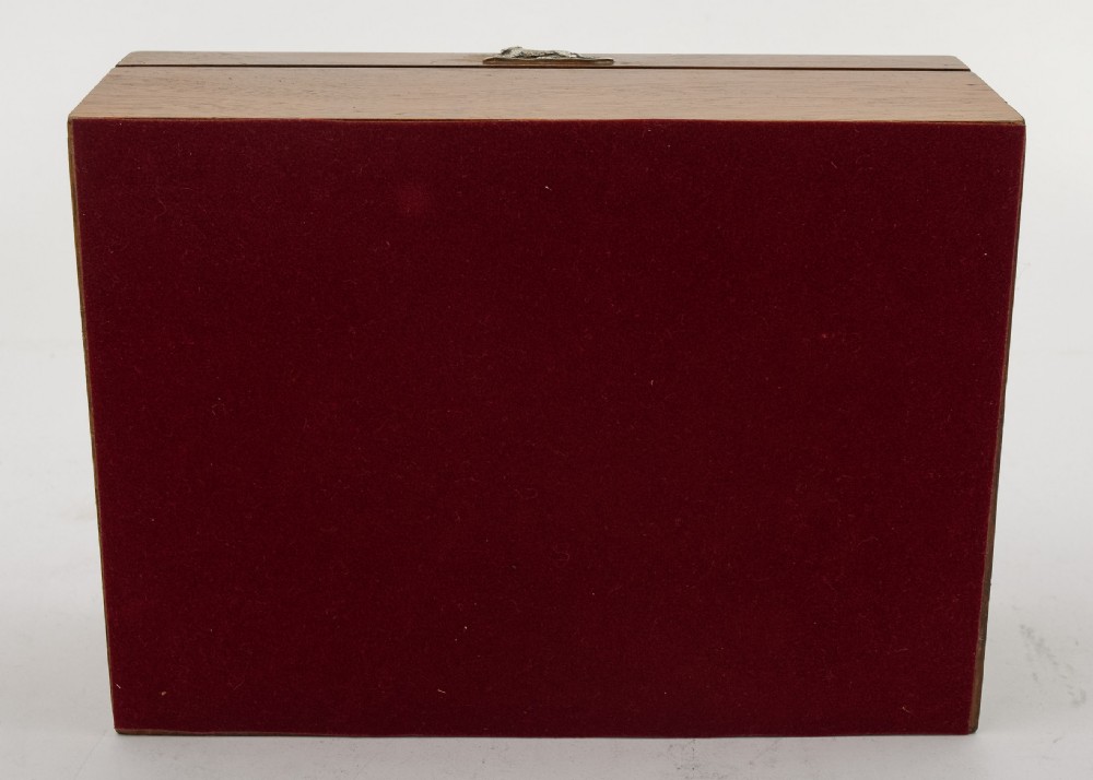 Super Walnut & Silver Cigar Box- London 1935 View VI