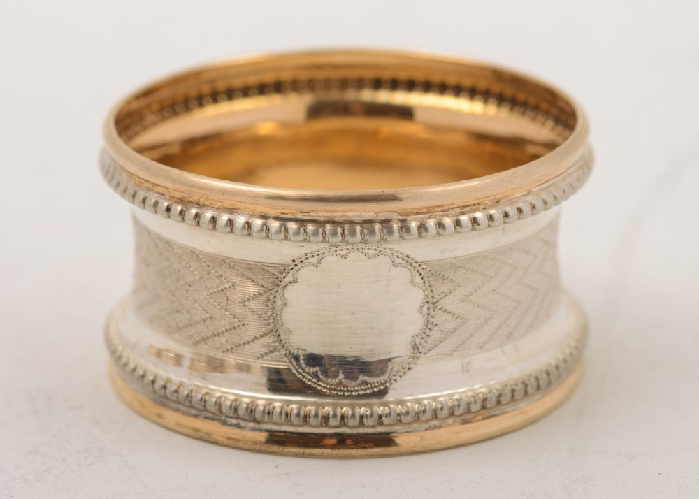 Fabulous Set of 10 Spanish Silver Napkin Rings - circa 1920 View II