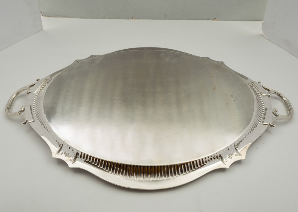 Lovely Victorian Silver Plated Butlers Serving Tray - circa 1890 View III