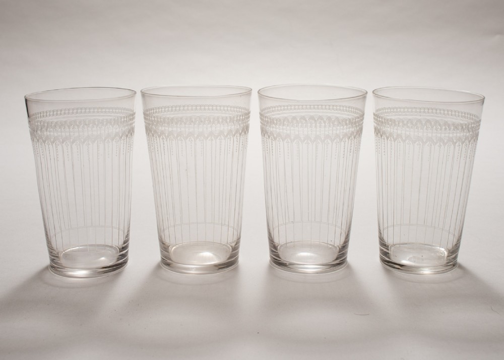 Super set of Four Edwardian Pint Tumblers - circa 1905