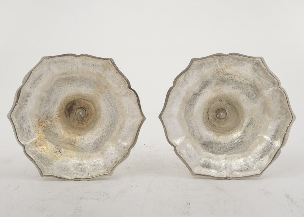 Stunning Pair of French 17th c Style Candlesticks - circa 1900 View IV