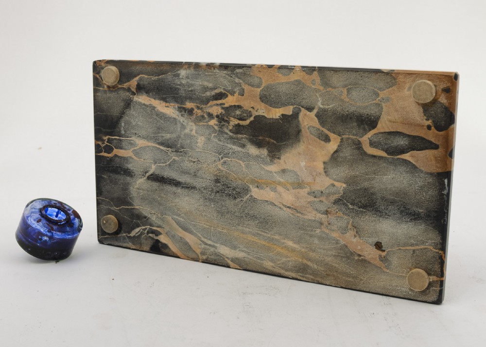 Lovely Art Deco French Marble Ink Stand - circa 1930 View IV