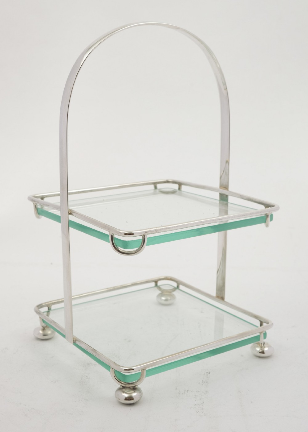 Super Art Deco two Tier  Silver plated Cake Stand - circa 1930