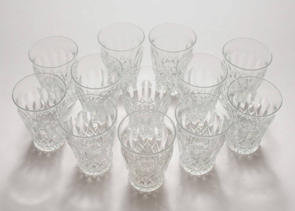 Lovely set of twelve Edwardian Cut Glass Tumblers - circa 1905 View II