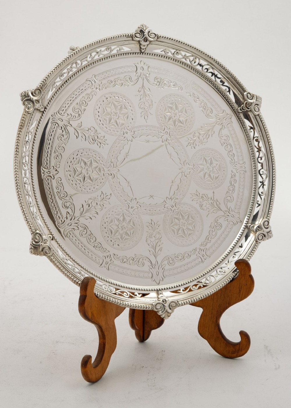 Pretty Victorian Silver Plated Salver - circa 1890