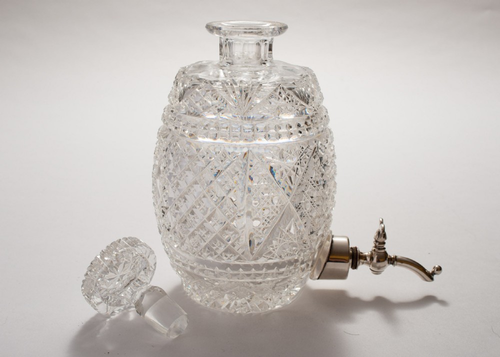 Fabulous Victorian Glass Spirit Barrel - circa 1880 View III