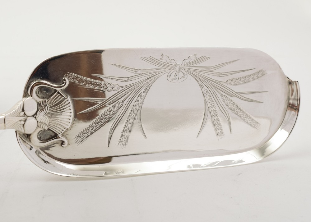 Unusual Victorian Silver Plated Crumb Scoop - 1870 View IV