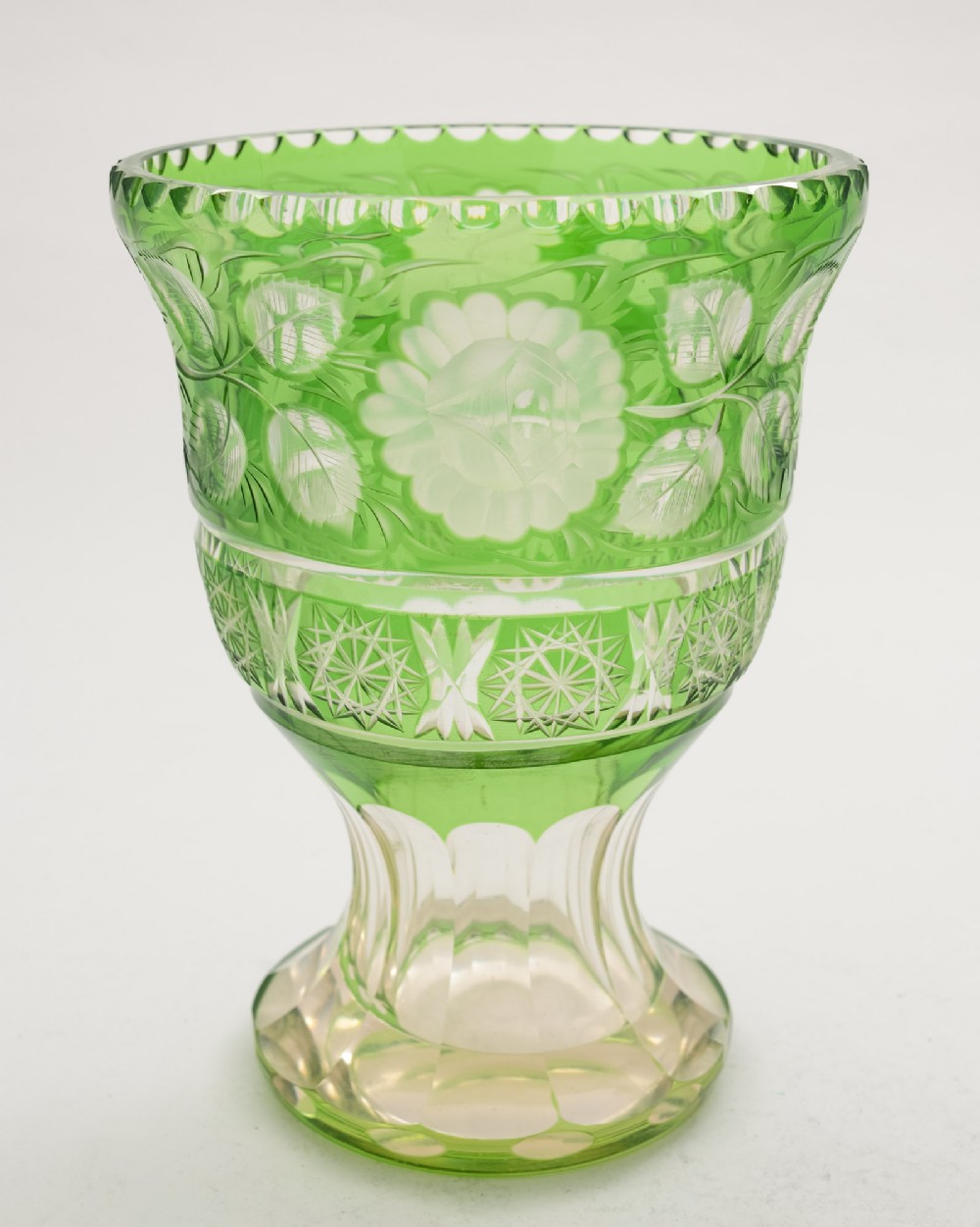 Gorgeous European  Green Glass Vase - circa 1900