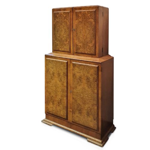 ART DECO COCKTAIL CABINET WALNUT FINE QUALITY - ADDITIONAL PHOTO 1