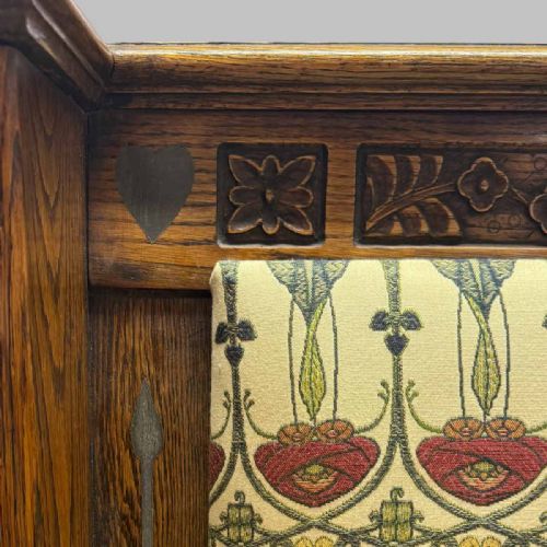 ARTS AND CRAFTS MOVEMENT OAK BENCH - ADDITIONAL PHOTO 3
