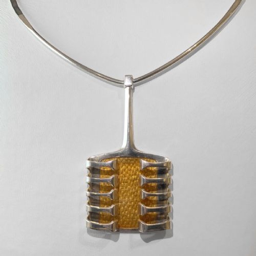 DAVIDANDERSEN OF NORWAY SILVER AND ENAMEL PENDANT TORQUE - ADDITIONAL PHOTO 2