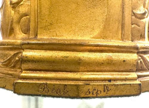 FRENCH ART DECO BRONZE ORMOLU CLOCK IN THE MANNER OF SUE ET MARE - ADDITIONAL PHOTO 7