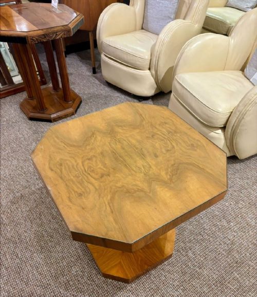 ART DECO COFFEE TABLE WALNUT 1930S EXCELLENT CONDITION - ADDITIONAL PHOTO 2