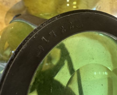 AUSTRIAN ART NOUVEAU PEWTER AND GREEN GLASS JUGS - ADDITIONAL PHOTO 2
