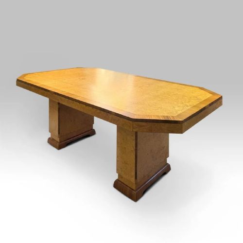 ART DECO DINING SUITE 6 CHAIRS BIRD'S EYE MAPLE 1930S - ADDITIONAL PHOTO 1