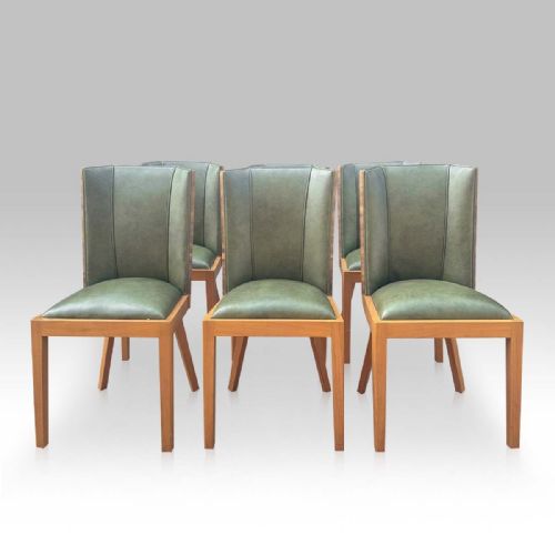 ART DECO DINING SUITE 6 CHAIRS BIRD'S EYE MAPLE 1930S - ADDITIONAL PHOTO 8