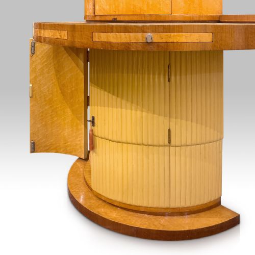 ART DECO COCKTAIL CABINET BIRD'S EYE MAPLE ATTRIBUTED TO MAURICE ADAMS - ADDITIONAL PHOTO 4