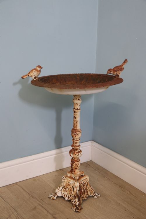 A Lovely Victorian Style Cast Iron Pedestal Birdbath