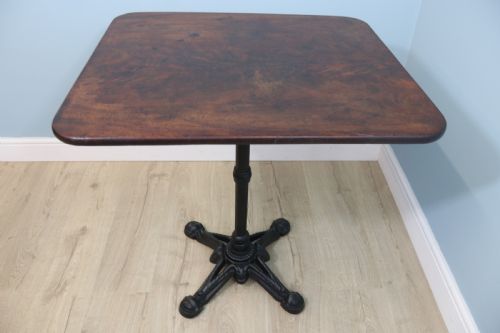 Beautiful 19th Century Upcycled Square Mahogany Bar Table