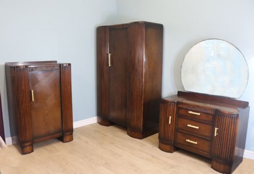 A Lovely & Unusual Oak Veneered 1930’S Three-piece