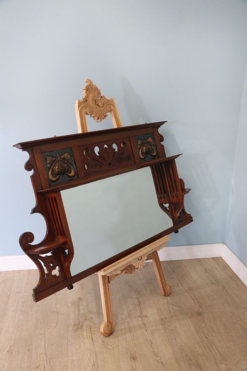 Arts and Crafts Style! Small Late 19th Century Over Mantle Mirror