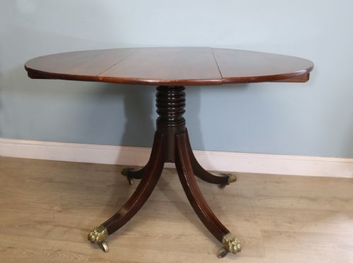 A Fine English Antique! a Lovely 19th Century Mahogany Oval Dining Table.