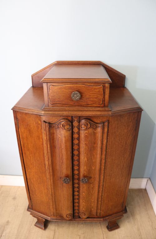 Oak Side Cabinet Dates from the 1930s