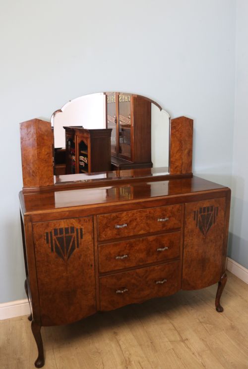 Art Deco Style! a Lovely Sideboard of a Very Unusual Design That Would Be a Great Usable Asset to Any Home.