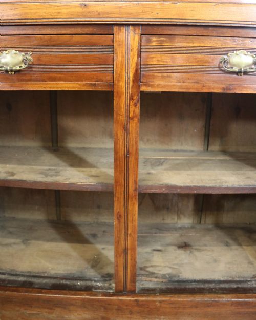 A LOVELY ANTIQUE AMERICAN WALNUT ADVERTISING CABINET - ADDITIONAL PHOTO 15