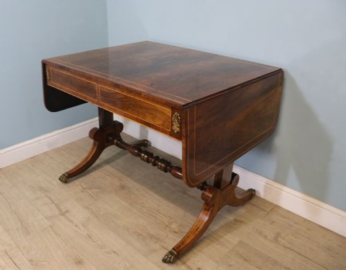 A LOVELY TRUE BRITISH ANTIQUE THIS WONDERFUL EARLY 19TH CENTURY REGENCY SOFA TABLE IS A SUPERB PIECE OF CRAFTSMANSHIP - ADDITIONAL PHOTO 3