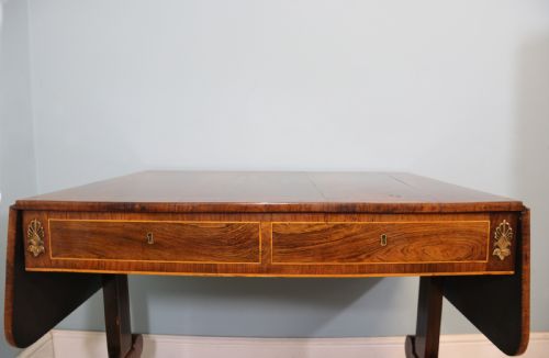 A LOVELY TRUE BRITISH ANTIQUE THIS WONDERFUL EARLY 19TH CENTURY REGENCY SOFA TABLE IS A SUPERB PIECE OF CRAFTSMANSHIP - ADDITIONAL PHOTO 4
