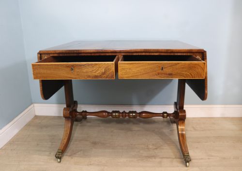 A LOVELY TRUE BRITISH ANTIQUE THIS WONDERFUL EARLY 19TH CENTURY REGENCY SOFA TABLE IS A SUPERB PIECE OF CRAFTSMANSHIP - ADDITIONAL PHOTO 5
