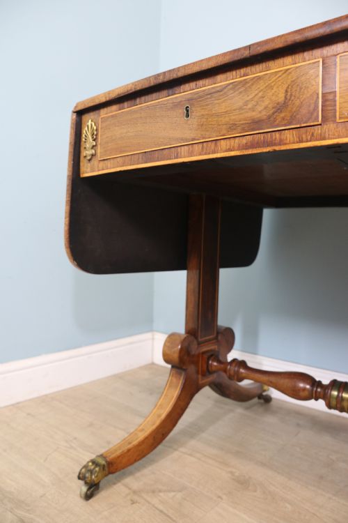 A LOVELY TRUE BRITISH ANTIQUE THIS WONDERFUL EARLY 19TH CENTURY REGENCY SOFA TABLE IS A SUPERB PIECE OF CRAFTSMANSHIP - ADDITIONAL PHOTO 18