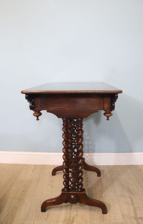 19TH CENTURY SOLID ROSEWOOD SEWING TABLE - ADDITIONAL PHOTO 22