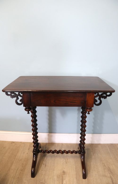 19TH CENTURY SOLID ROSEWOOD SEWING TABLE - ADDITIONAL PHOTO 23